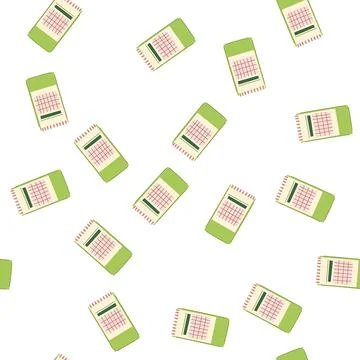 Pattern event office calendar cartoon vector Stock Illustration