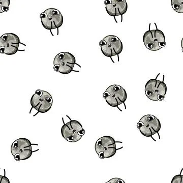 Pattern event retro music character cartoon vector Stock Illustration