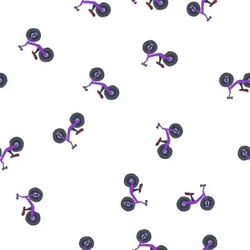Pattern exercise balance bike cartoon vector Stock Illustration