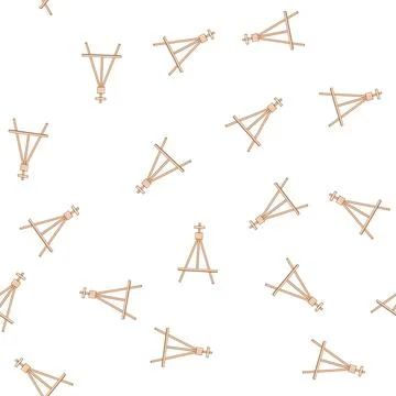 Pattern exhibition easel cartoon vector Stock Illustration