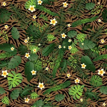 Pattern Exotic and Animal Background. Stock Illustration