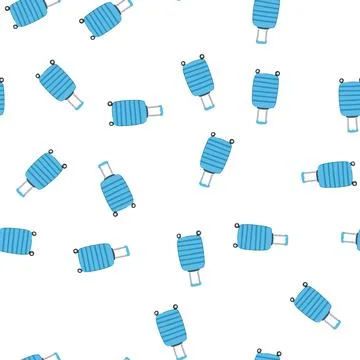 Pattern expandable hard shell suitcase cartoon vector Stock Illustration