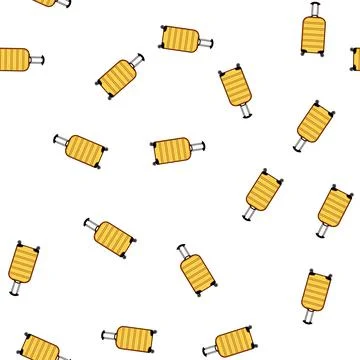 Pattern expandable hard shell suitcase cartoon vector Stockillustratie