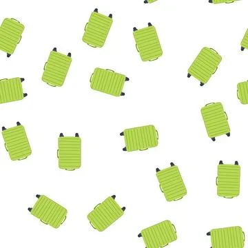 Pattern expandable rolling luggage cartoon vector Stockillustratie