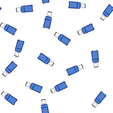 Pattern expandable trolley bag cartoon vector Stockillustratie