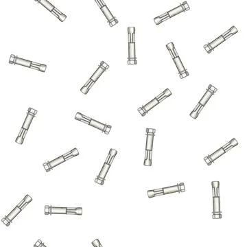 Pattern Expansion bolt holding mechanism drawing on white Stock Illustration