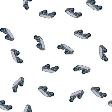 Pattern exploration binoculars cartoon vector Stockillustratie