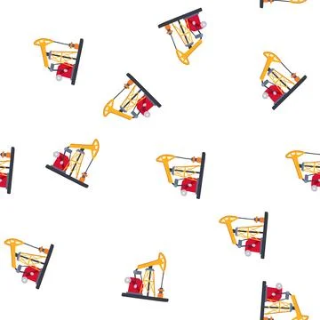 Pattern exploration oil rig cartoon vector Stock Illustration