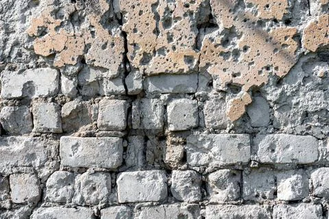 Pattern explosion-damaged wall of the house in Ukraine pattern explosion-d... Stock Photos