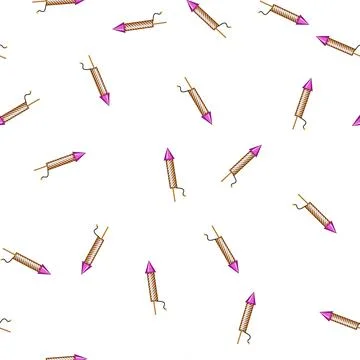 Pattern explosion firework rocket cartoon vector 库存插图