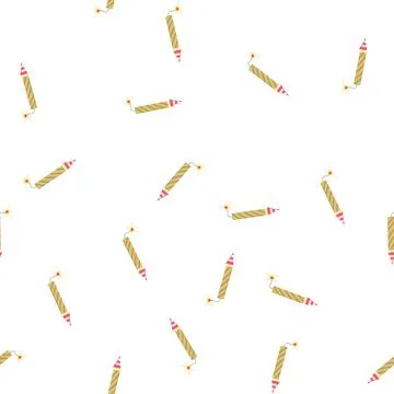 Pattern explosion firework rocket cartoon vector Illustrazione stock