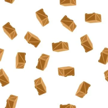 Pattern export wooden crate cartoon vector イラスト素材