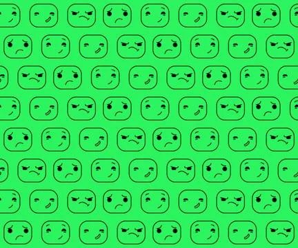 The pattern expression. Smilies. Emotions faces. Illustrazione stock