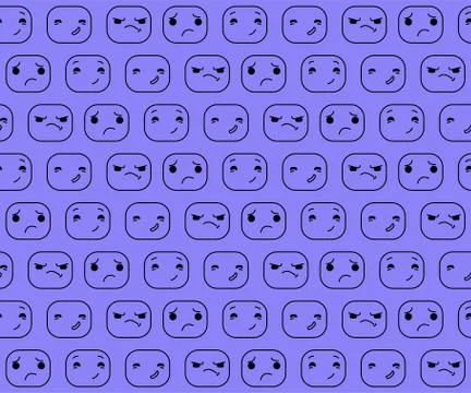 The pattern expression. Smilies. Stock-Illustration