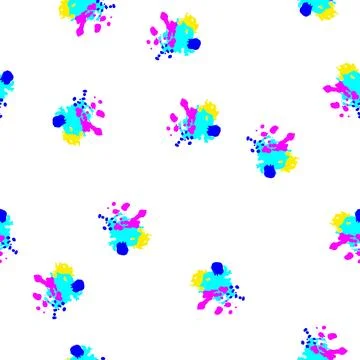 Pattern expressive paint splatters cartoon vector 스톡 일러스트