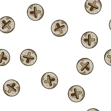 Pattern extractor rusty screw head cartoon vector 스톡 일러스트