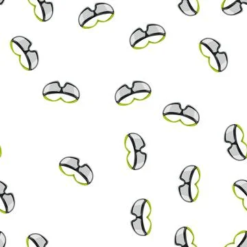 Pattern eye safety glasses cartoon vector Stock Illustration