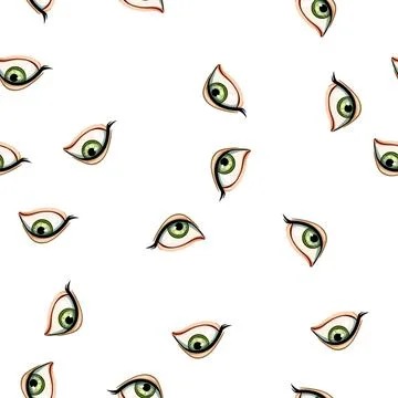 Pattern eyelash eye cartoon vector Illustrazione stock