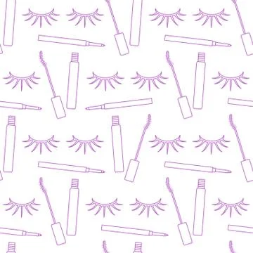 Pattern eyelashes decorative cosmetics makeup Stock Illustration