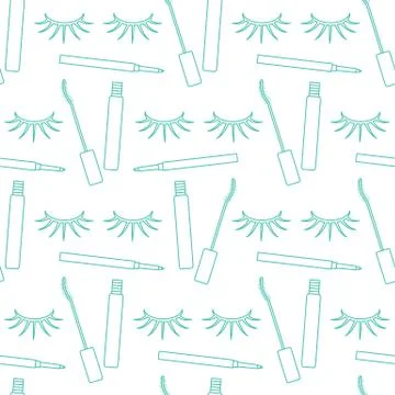 Pattern eyelashes decorative cosmetics makeup Stock Illustration
