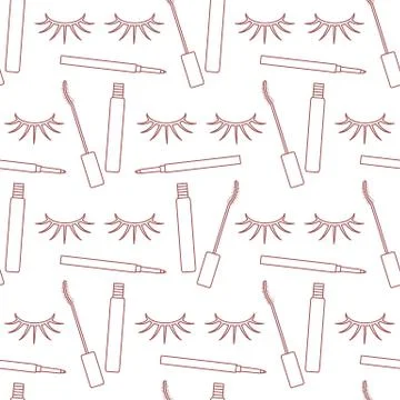 Pattern eyelashes decorative cosmetics makeup Stock Illustration