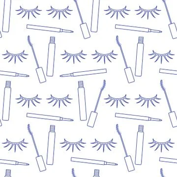 Pattern eyelashes decorative cosmetics makeup Stock Illustration