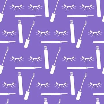 Pattern eyelashes decorative cosmetics makeup Stock Illustration