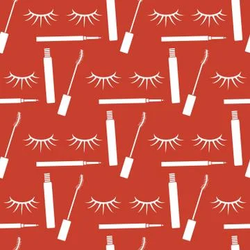 Pattern eyelashes decorative cosmetics makeup Stock Illustration