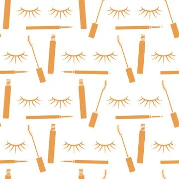 Pattern eyelashes decorative cosmetics makeup Stock Illustration