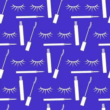 Pattern eyelashes decorative cosmetics makeup Illustrazione stock