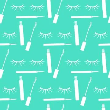 Pattern eyelashes decorative cosmetics makeup Stock Illustration