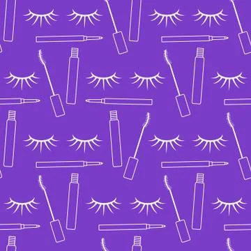 Pattern eyelashes decorative cosmetics makeup Stock Illustration