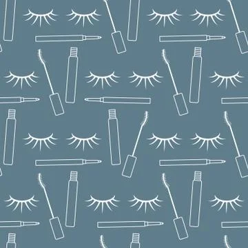 Pattern eyelashes decorative cosmetics makeup Illustrazione stock