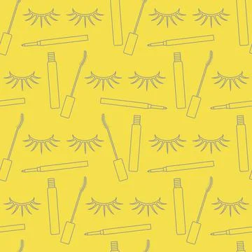 Pattern eyelashes decorative cosmetics makeup Stock Illustration