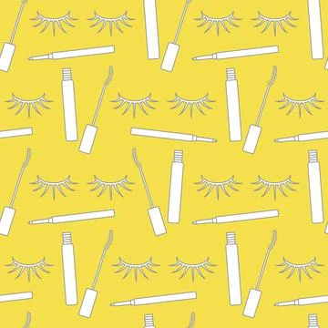 Pattern eyelashes decorative cosmetics makeup Stock Illustration
