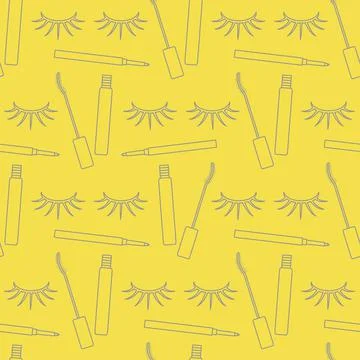 Pattern eyelashes decorative cosmetics makeup Stock Illustration