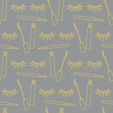 Pattern eyelashes decorative cosmetics makeup Stock Illustration