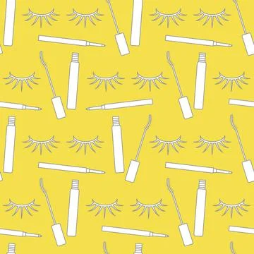 Pattern eyelashes decorative cosmetics makeup Stock Illustration