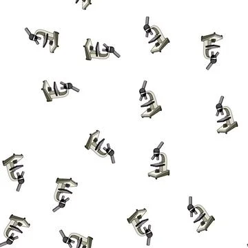 Pattern eyepiece microscope cartoon vector 스톡 일러스트