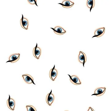 Pattern eyesight eye cartoon vector Stock Illustration