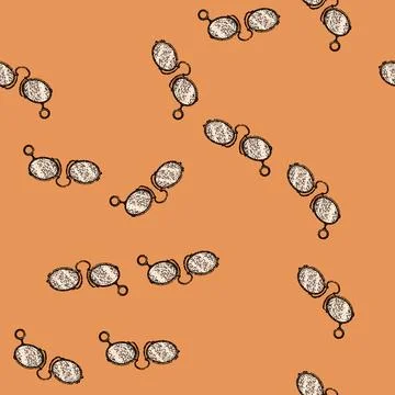 Pattern eyewear spectacles sketch hand drawn Stockillustratie