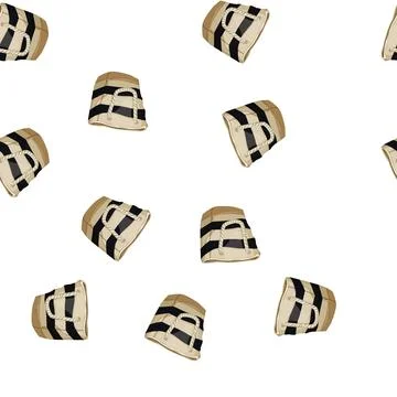 Pattern fabric beach bag cartoon vector 库存插图