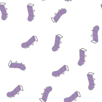 Pattern fabric camping cot cartoon vector イラスト素材