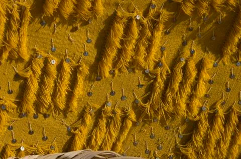 Pattern fabric carpet, Morocco Foto stock