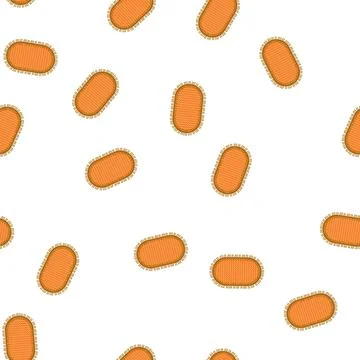 Pattern Fabric patch with zigzag texture and yellow stitching Stock Illustration