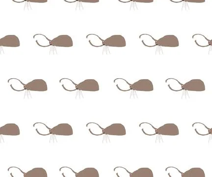 Pattern fabric pattern cartoon animal Dynastinae 스톡 일러스트