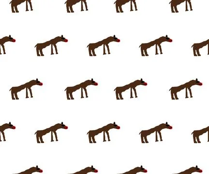 Pattern fabric pattern cartoon animal brown hyena Stock Illustration