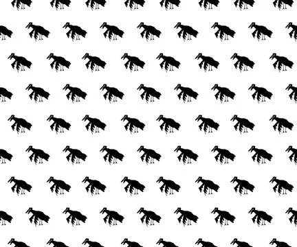 Pattern fabric pattern cartoon animal crow Stock Illustration