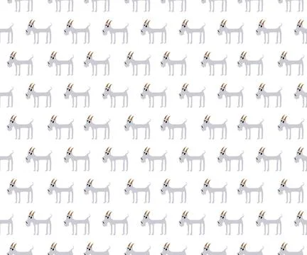 Pattern fabric pattern cartoon animal goat Stock Illustration