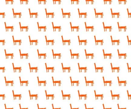 Pattern fabric pattern cartoon animal giraffe Stock Illustration